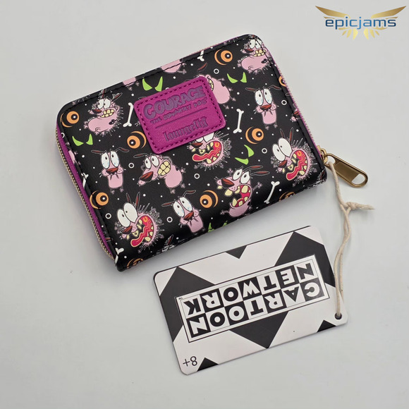 Loungefly Courage The Cowardly Dog Mini Backpack and Zip Around Wallet Set New - Picture 8 of 10